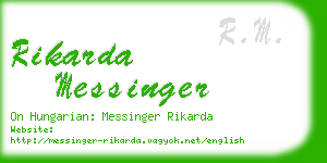 rikarda messinger business card